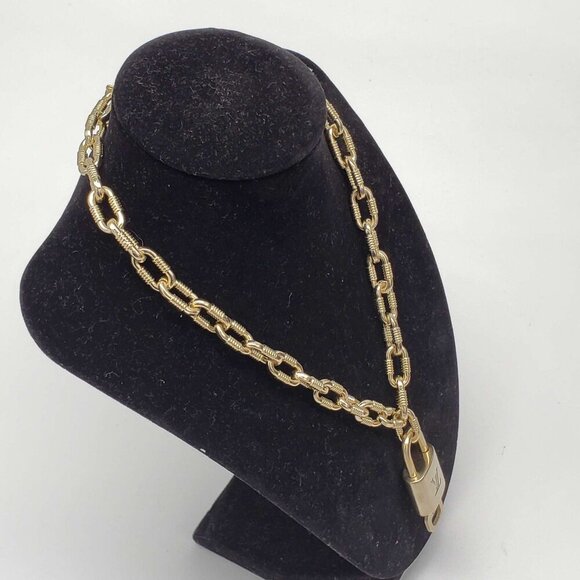 100% Auth Louis Vuitton Lock & Key with Unbranded Gold Plated Chain Necklace - Picture 11 of 11